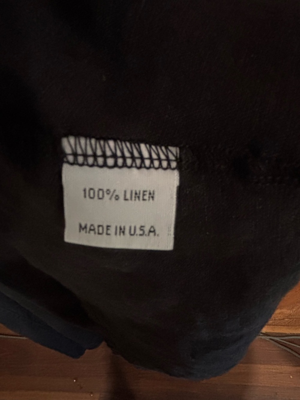 bryn Walker 100% Linen Lagenlook Shift Dress Black Size Medium - Picture 4 of 5